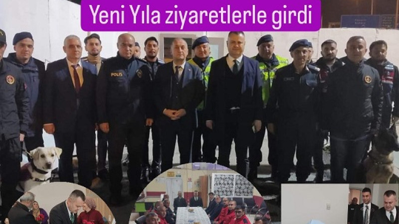 Tarsus Kaymakamı Otcu, Yılbaşı gecesini kurum ziyaretleriyle geçirdi