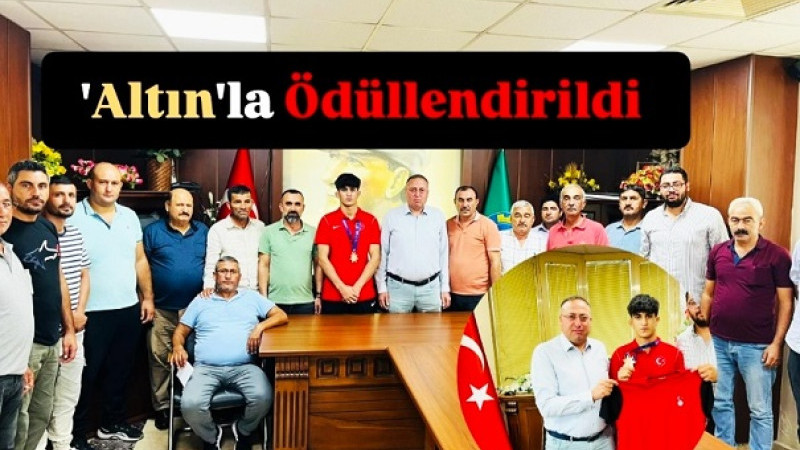 Dünya 3.’sü Güreşçiye Ziraat Odası’ndan Altın ödülü