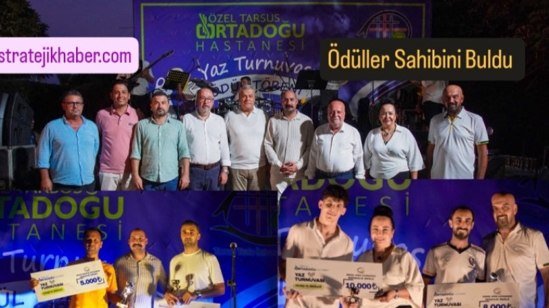 Tarsus'ta Yaz Tenis Turnuvası'nda ödüller sahibini buldu