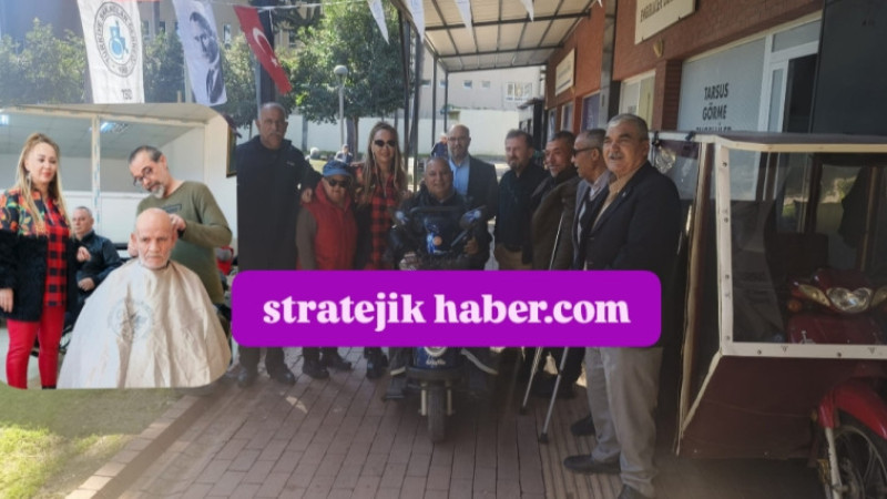 Tarsus Halk Eğitim Merkezi ekipleri erkek engellilerin saç sakal bakımlarını yaptı 