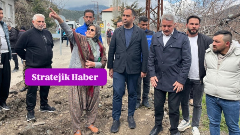 Milletvekilii Ali Kıratlı, Heyelan bölgesinde incelemelerde bulundu