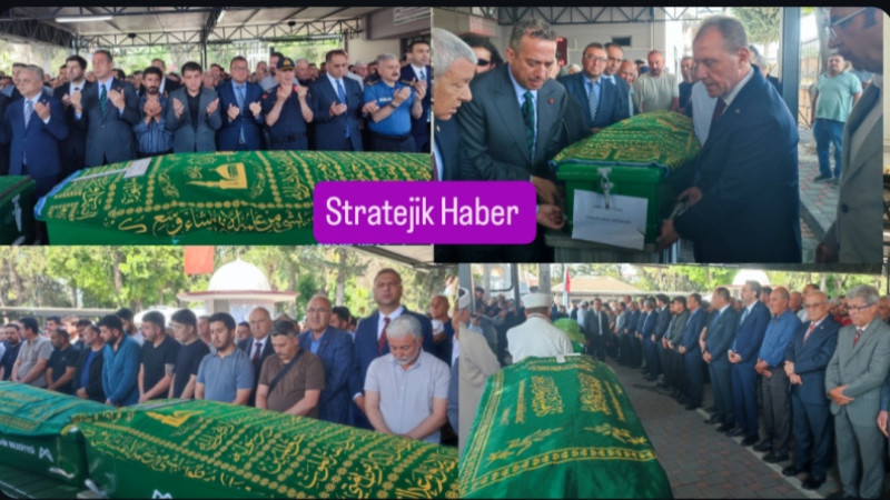 Tarsus'ta Silahlı Saldırıda Ölen 6 kişiden 5'i için Toplu Cenaze Töreni Düzenlendi