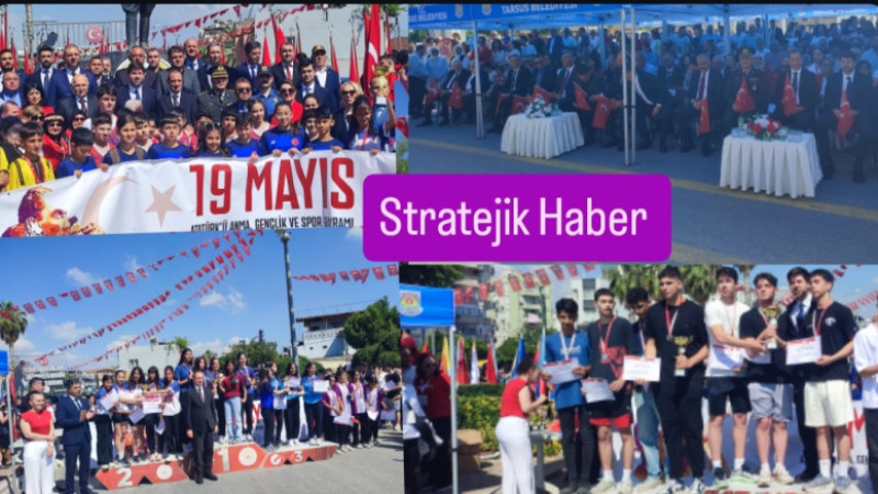 19 Mayıs Atatürk'ü Anma Gençlik ve Spor Bayramı Tarsus'ta da Kutlandı