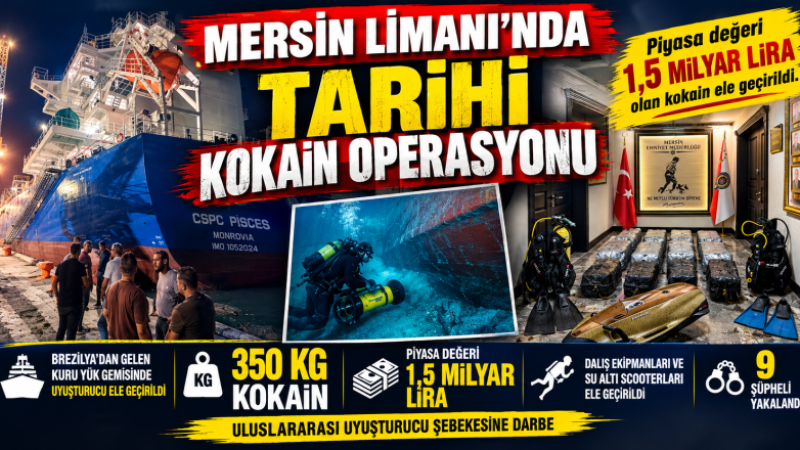 Mersin Limanında Dev Operasyon:1.5 Milyarlık350 Kilo Kokain Yakalandı 