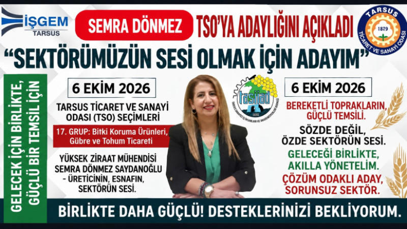 Semra Dönmez Saydanoğlu TSO'ya Adaylığını Açıkladı
