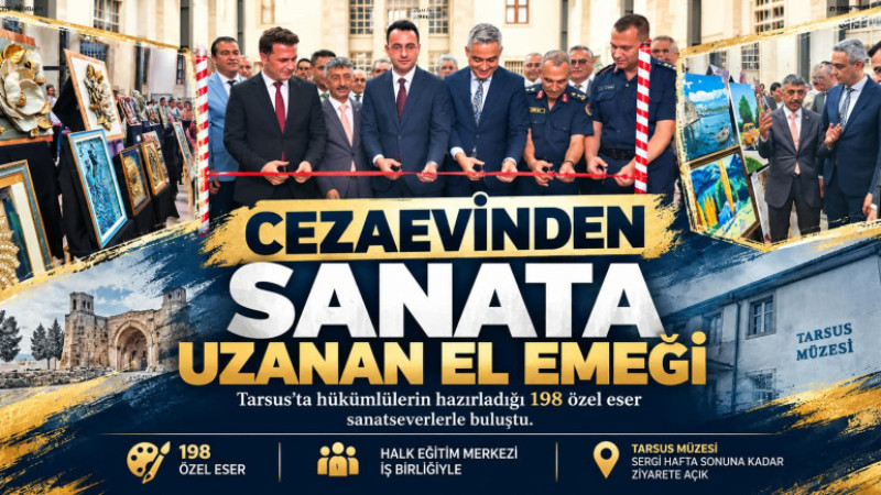 Tarsus Cezaevinden Sanata Uzanan Hükümlerin El Emeği Sergisi Açıldı