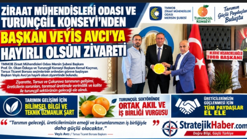 Ziraat Mühendisleri Odası, Başkan Veyis Avcı'yı Ziyaret Etti