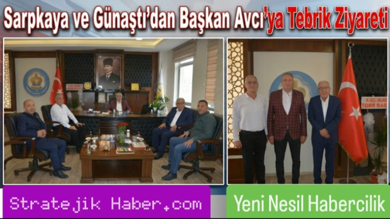 Bedrettin Sarpkaya ve Günaştı, Başkan Veyis Avcı'yı Kutladı